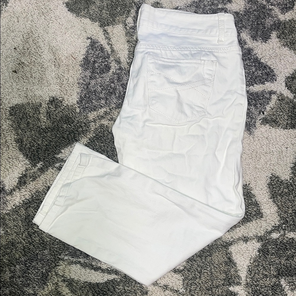 Women's White Jean Capris Small Aeropostale